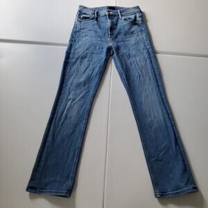 Mother Jeans Womens 27 Blue Mid Rise Dazzler Ankle Made USA Straight Denim Pants